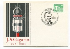 1984 J A Gagarin Wosotk 1 Berlin 8 Geboren AK Kosmos DDR SPACE NASA
