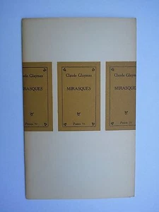 Claude GLAYMAN " Mirasques " Editions Pierre Seghers, 1951 - Foto 1 di 1