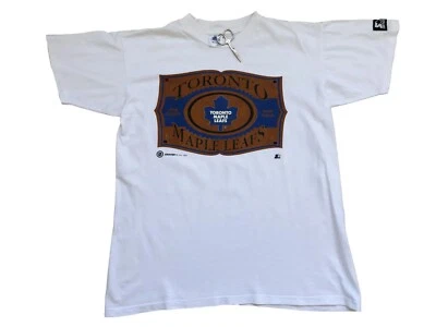 Vintage 1994 Toronto Maple Leafs Tee NHL Starter Shirt Jersey Over print Size M - Image 1 of 4