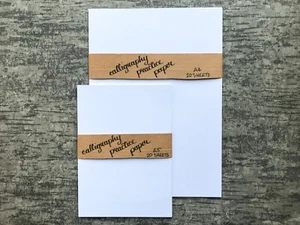 A5/A4 Calligraphy Paper - smooth plain paper for calligraphy, high quality paper - Picture 1 of 6