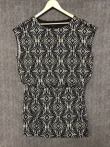 AB Dress Womens XL Black Sleeveless Knee Length Blouson Career Ladies - Picture 1 of 14