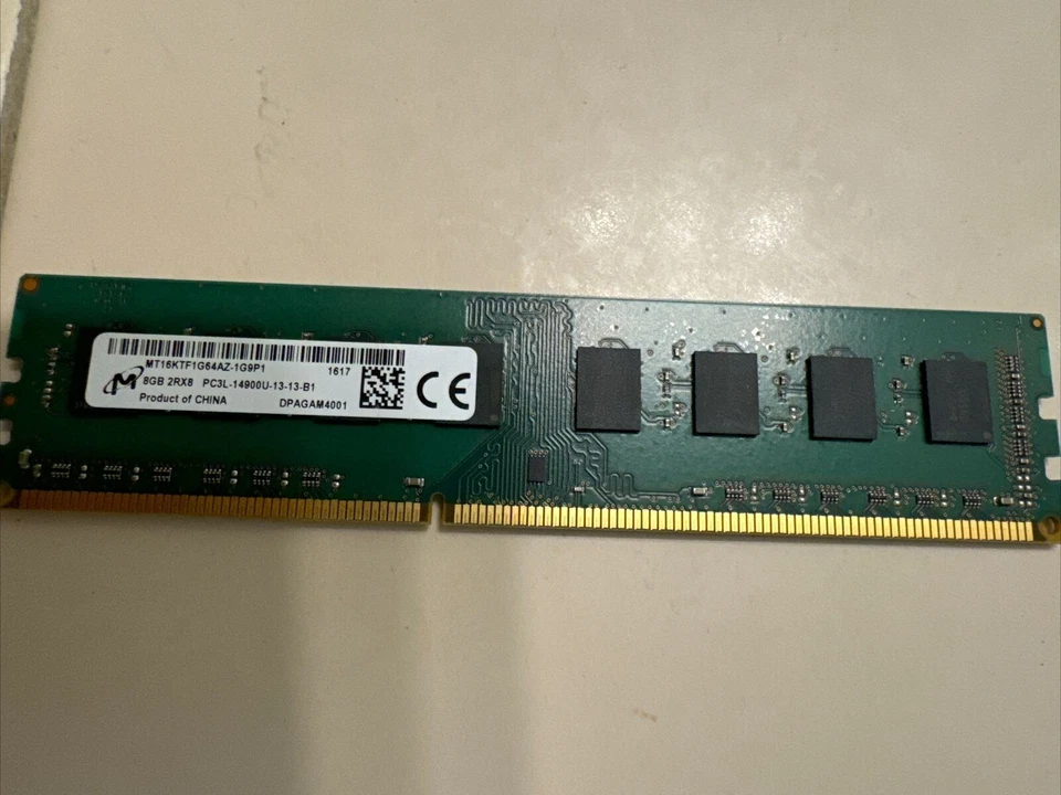 Micron 8GB PC3L-14900U MT16KTF1G64AZ-1G9P1 DDR3 1866MHz Desktop Memory - Image 1 of 1