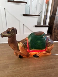 Vintage Empire Christmas Nativity Camel Plastic Lighted Blow Mold 28" Rare - Picture 1 of 2