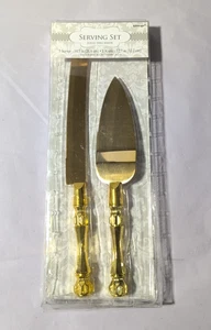 AMSCAN GOLDHOCHZEIT / JUBILÄUM TORTENHEBER / MESSER SET - NEU - Bild 1 von 5