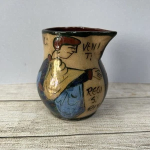 Rene Emile Brenner Bayeux Art Pottery 1920's Creamer Jug, signed RB, Side Handle - Picture 1 of 9