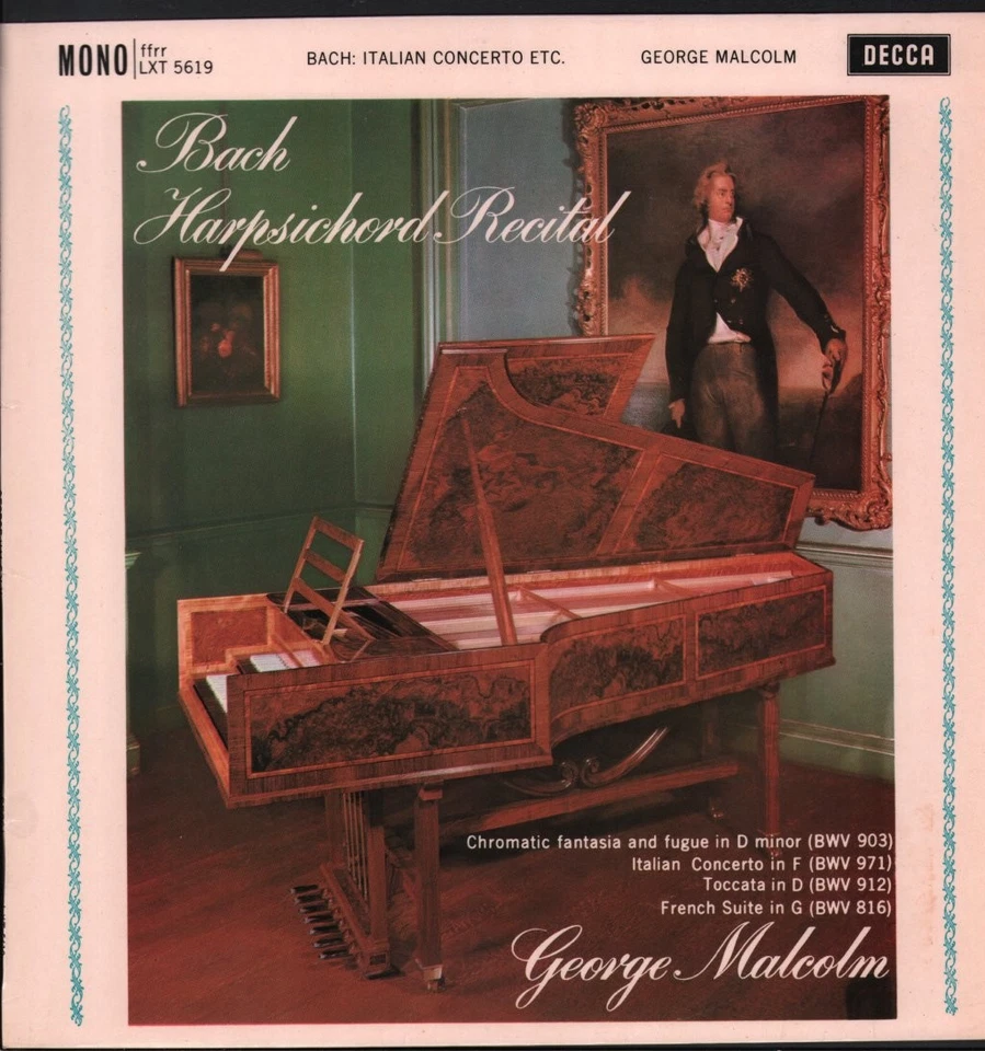 LXT5619 George Malcolm Bach - Récital De Clavecin LP Vinyle UK Decca Mono - Photo 1/4