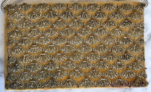 Vintage gelbe Samt Clutch Goldarbeit Stickerei, Made in India, Geschenke für Sie - Bild 1 von 12