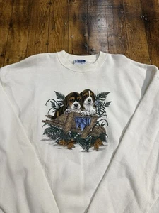 Felpa girocollo cane cucciolo vintage taglia 3XL disegni infiniti - Foto 1 di 15