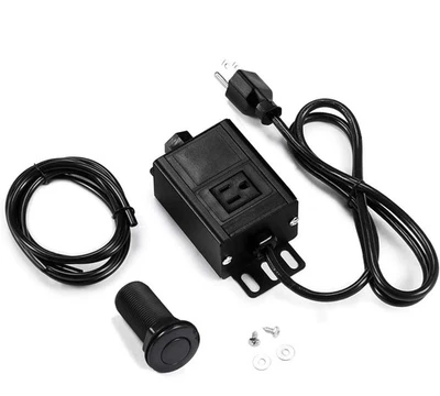 Kit de interruptor de aire para eliminación de basura con cable de alimentación Kit de interruptor de 3,5" negro - Imagen 1 de 4
