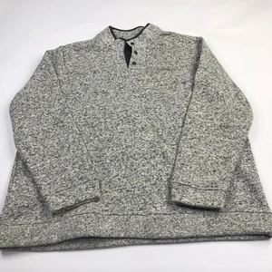 Eddie Bauer 2XL Fleece Men's Quarter Button Pullover Stretch Long Sleeve - Picture 1 of 4