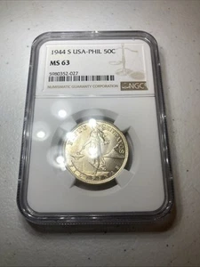1944 50 C USA Phil NGC MS 63 - Picture 1 of 2