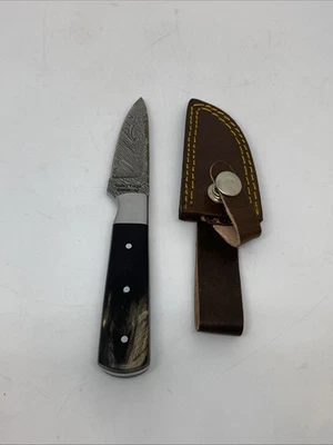 VINTAGE VALLEY FORGE CUTLERY FIXED BLADE DAMASCUS KNIFE  w/ SHEATH NEWARK, NJ - Image 1 of 4