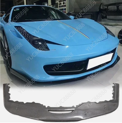Difusor divisor de labios parachoques delantero de carbono real para Ferrari 458 Spider Italia  Foto 1 de 4