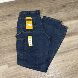 Carhartt Jeans Men 32x36 Loose Carpenter Blue Denim Utility Workwear BD4941-M - Picture 1 of 5