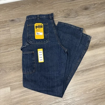 Pantalones de mezclilla Carhartt para hombre 32x36 sueltos azul carpintero ropa de trabajo utilitaria BD4941-M Foto 1 de 4