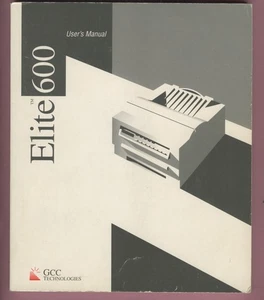 GCC Elite 600 Printer User Manual - Picture 1 of 1