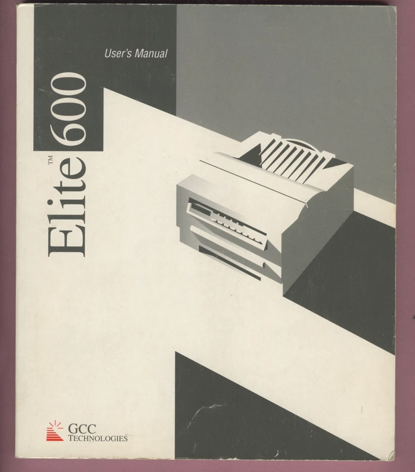 GCC Elite 600 Printer User Manual - Image 1 of 1