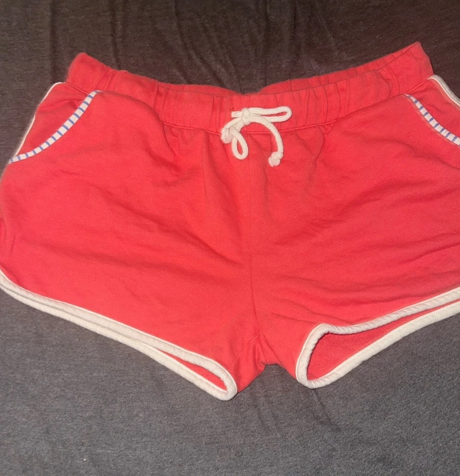 Pantalones cortos rojos de comida chatarra para mujer talla XL con cordón Foto 1 de 3