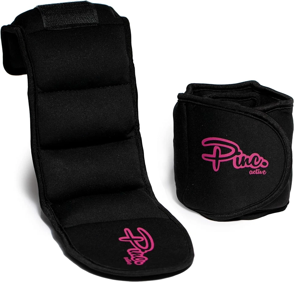 HealthyModelLife Ankle Weights Set by Pinc Active 2 X 0.5lb Cuffs - 1lbs in T...