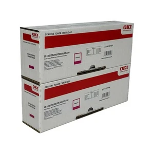 2 x OKI Toner Type C6 Magenta 42127406 für OKI C5100 C5200 C5300 C5400, OVP - Bild 1 von 1