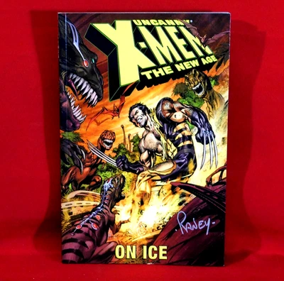 UNCANNY X-MEN THE NEW AGE TRADE PAPEL TRASERO FIRMADO POR EL ARTISTA TOM RANEY Foto 1 de 4