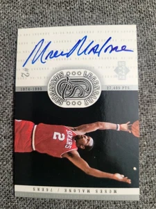 2000-01 Upper Deck Legends Legendary Signatures Moses Malone Auto 76ers - Bild 1 von 2