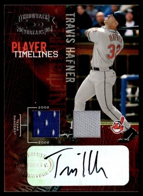 2005 Donruss Throwback Threads Player Timelines Signature Material Travis Hafner - Image 1 of 2