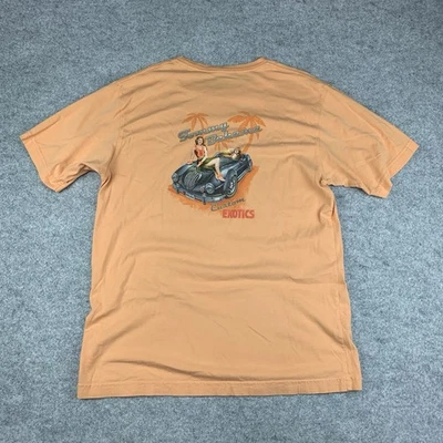 Tommy Bahama Relax Mens Short Sleeve Orange Custom Exotics Crew T Shirt Large - Image 1 of 4