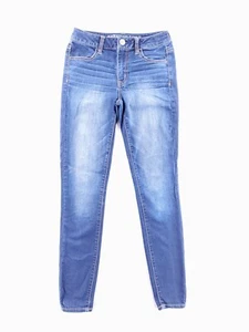 American Eagle Size 2 Super Stretch Hi Rise Jegging Dark Wash Skinny Blue Jeans - Picture 1 of 8