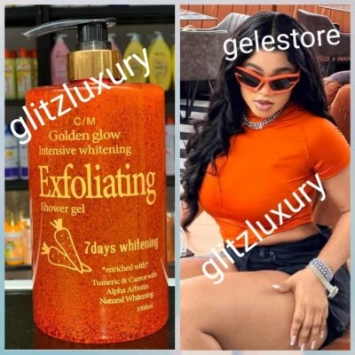 Golden glow intensive whitening exfoliating shower gel. 7 days. 1000ml x 1 - Image 1 of 3