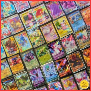Pokemon Card Lot 100 OFFICIAL TCG Cards + Ultra Rare VMAX GX EX VSTAR V FULL ART - Picture 1 of 4