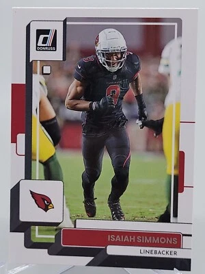 2022 PANINI DONRUSS ISAIAH SIMMONS BASE FOOTBALL CARD ARIZONA CARDINALS NFL  - Image 1 of 2