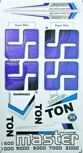 AYN Cricket Bat Stickers | 3D Embossed English Willow Tape | Master | Blue - Imagen 1 de 9