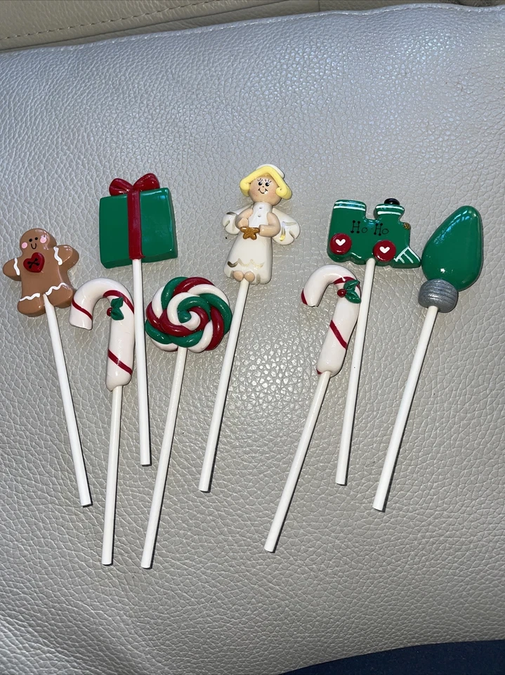 Corona Navidad Picks 8 Piezas Resina Foto 1 de 1