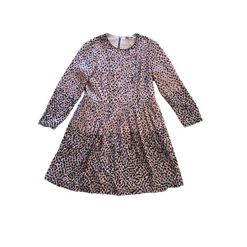 Abito lungo Slv donna US 12 Burberry marrone ghepardo stampato con animali in pelle