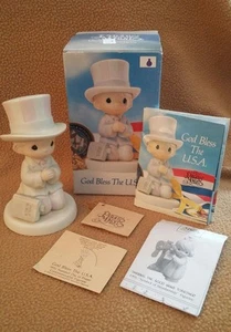 Precious Moments Figurine 1991 "God Bless The USA" #527564 - Picture 1 of 8