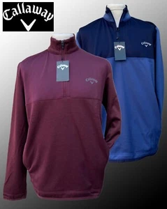 Callaway Golf Mens 1/4 Zip Mid Layer Top Fleece Pullover Warm S M L XL Blue BNWT - Picture 1 of 37