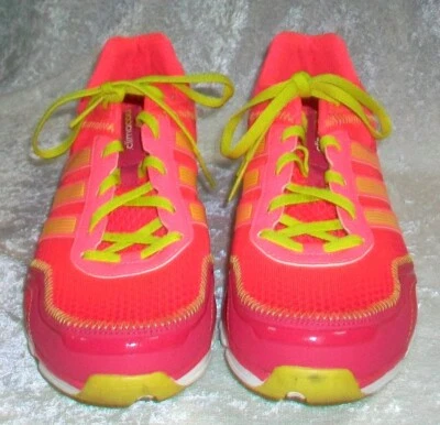 Women's Adidas ClimaCool CC Neon Pink Chartreuse Yellow Running Shoe Sneakers 10 - Image 1 of 4