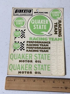 RC Parma 10621 Quaker State Sticker Sheet NEW NOS Vintage RC R/C Car Body NASCAR - Picture 1 of 1