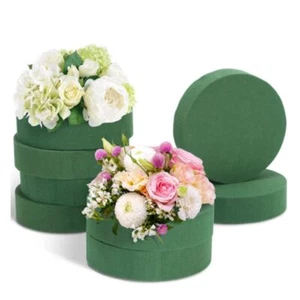1PC Floral Foam Round Dry Floral Foam Blocks Green Styrofoam Blocks for Flower+ - Picture 1 of 16