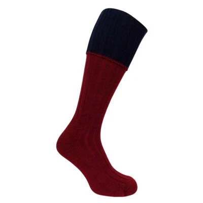 Hoggs of Fife Contrast Turnover Top Socks