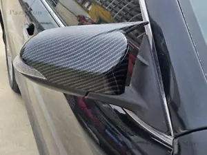 2x For Toyota Corolla 2014-2018 Carbon Fiber Side Mirror Cover Cap w/ Light Hole - Picture 1 of 6