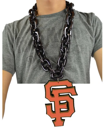 New MLB San Francisco Giants Black Fan Chain Necklace Foam Cover