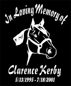 Vinyl Decal Quarter Horse In Loving Memory Of Name Date car window sticker  - Picture 1 of 2
