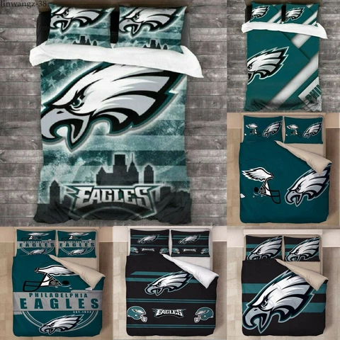 Philadelphia Eagles Comforter Cover 3PCS Duvet Cover Pillowcase Bedding Set Gift Cover