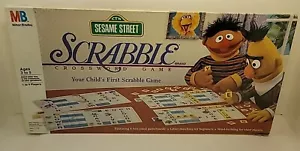 Sesame Street SCRABBLE Child Crossword Game 1992 Milton Bradley 4331 New READ DE - Picture 1 of 9