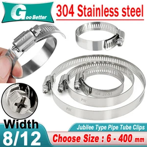 Genuine Jubilee Hose Clips Clamps Worm Drive Stainless Steel Mild Steel Zinc - Picture 1 of 21
