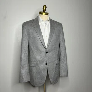 Saks Fifth Avenue Sport Coat 42L Mens Solid Gray 100% Cashmere Sable - Picture 1 of 14