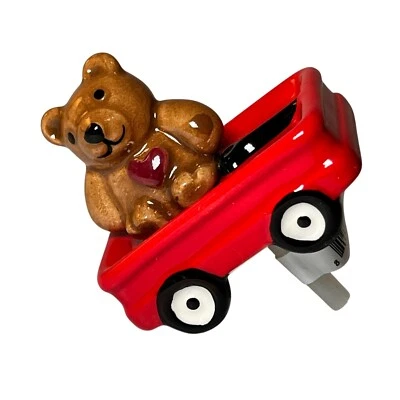 Nora Fleming Mini A220 Bear Hug Teddy Red Wagon St Jude Limited RETIRED NWT - Image 1 of 4