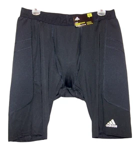 Adidas Men's Performance Slider with Protective Cup Shorts Size XL 31" Black NWT - Picture 1 of 10